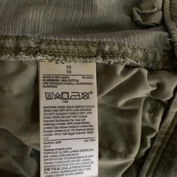 NWOT Gap Khaki Joggers Pants, Moss Green, sz 10 - Picture 6 of 9